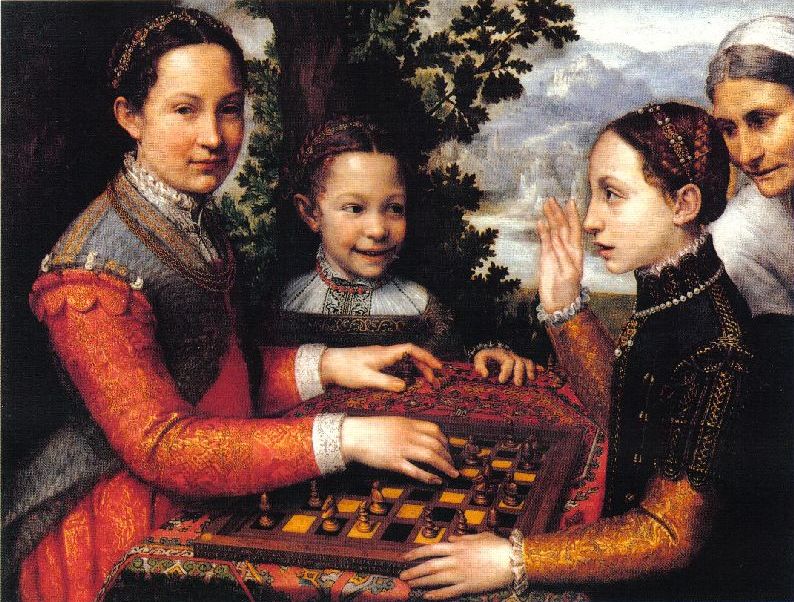 Sofonisba Anguissola, Partia szach�w (1555)
